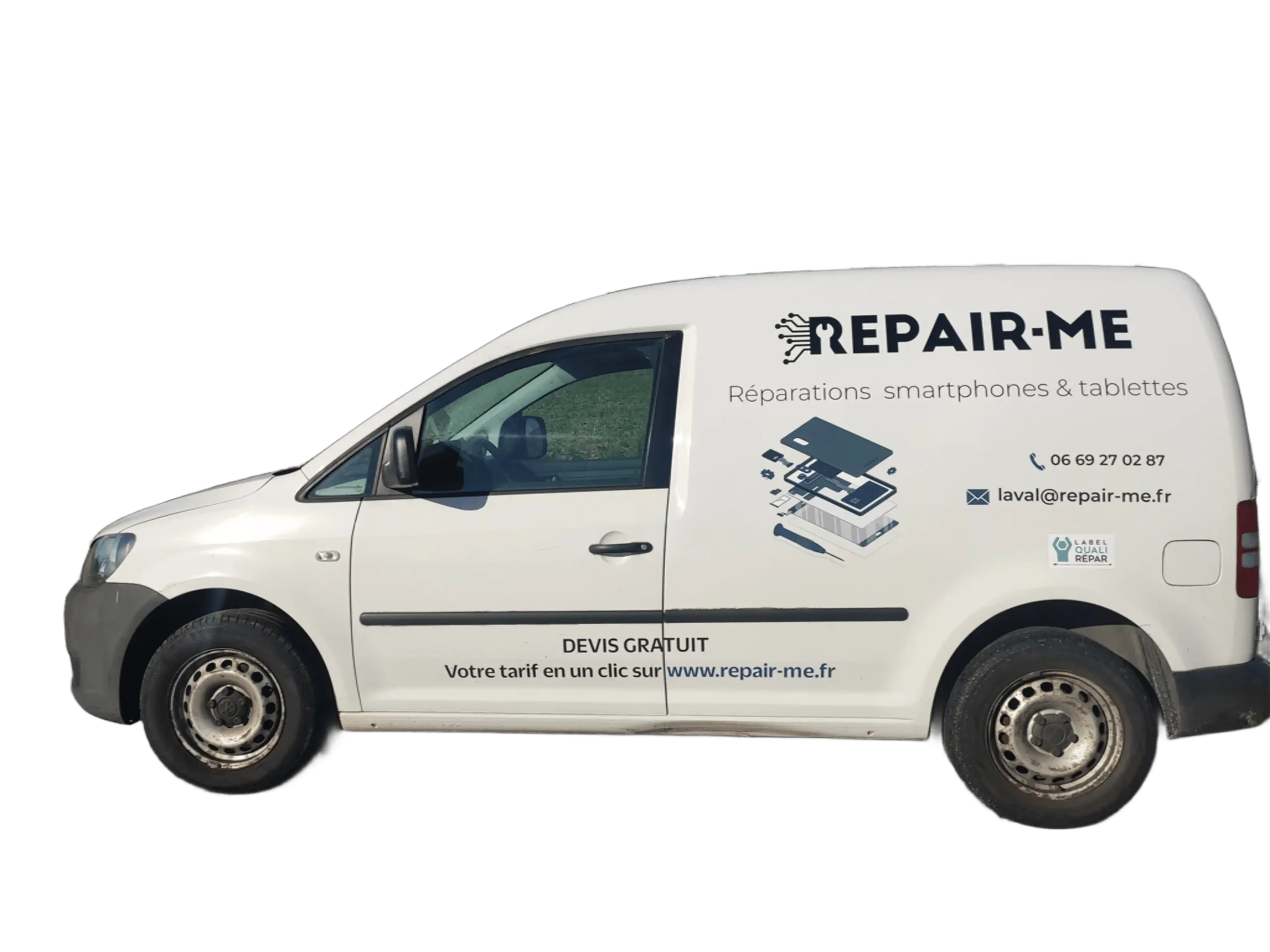 Réparation téléphone à domicile Changé camion atelier Repair-Me